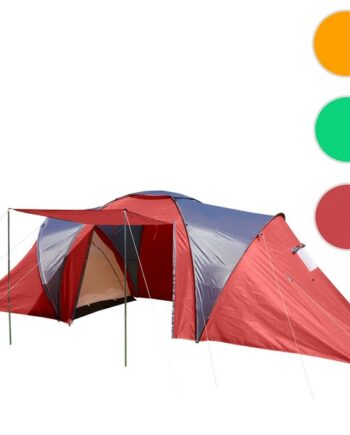 Campingtelt Personers Tunneltelt Til Camping Rødt Telt
