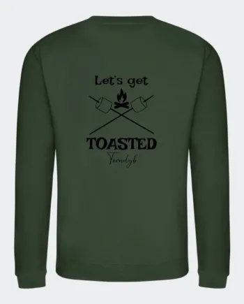 Sweatee Shirts Camping Print Ryggen Forest Green