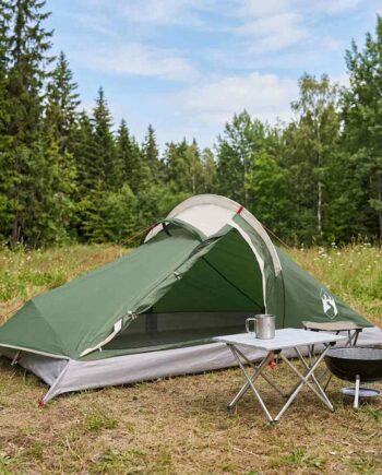 Backpacking Telt Grøn Personers 185t Polyester Med Coating