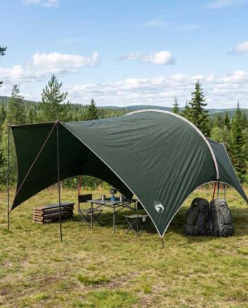 Camping Tarp Vandafvisende Army Grøn 550 400 230