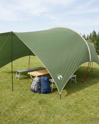 Camping Tarp Vandafvisende Grøn 550 400 230