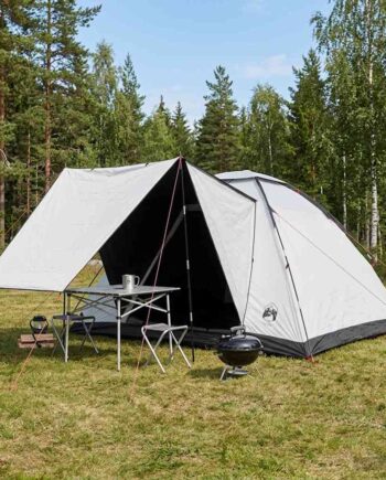 Camping Telt Hvid Blackout 335 275 180 Polyester Stål
