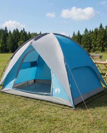 Camping Telt Med Regnslag Vandafvisende Blå 245 245 149