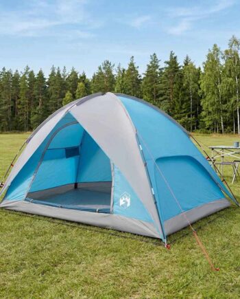 Camping Telt Med Regnslag Vandafvisende Blå 360 245 185