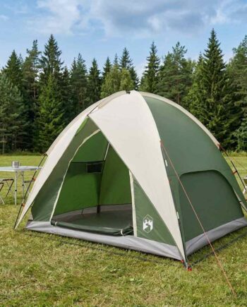Camping Telt Med Regnslag Vandafvisende Grøn 245 245 149