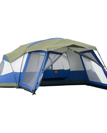Campingtelt Personers Telt Familietelt Med Forhal Glasfiber Blå 518 487 237