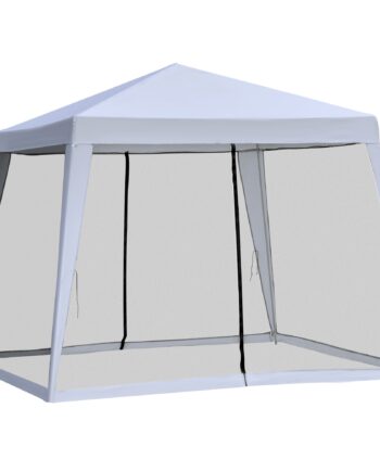 Havepavillon Lysthus Partytelt Vejrbestandigt Telt Med Myggenet Metal  Polyester Grå