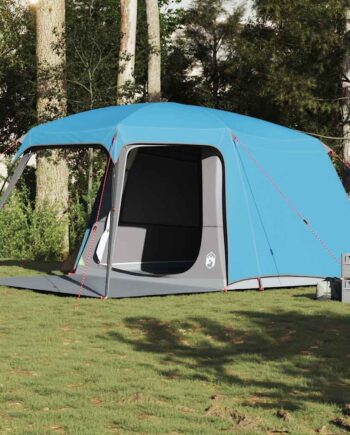 Personers Campingtelt Med Fortelt Vandtæt Kuppel Blå