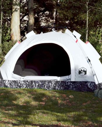 Personers Campingtelt Quick Release Mørklægning Hvid