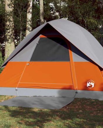 Personers Campingtelt Vandtæt Kuppel Grå Orange