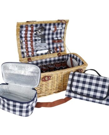 Picnickurv Til Personer Picnicsæt Med Picnictæppe Køletaske