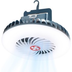 Playden Campinglampe Med Ventilator Usb Opladelig Ampx2013 Led 360
