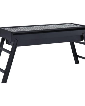 Bærbar Foldbar Kulgrill   Camping Bordgrill Sort