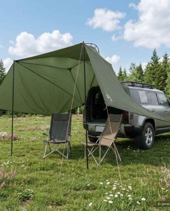 Bil Telt 350 250 Army Grøn Polyester Stål