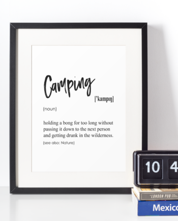 Camping Definition Plakat