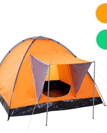 Campingtelt Personers Kuppeltelt Til Camping Orange Telt