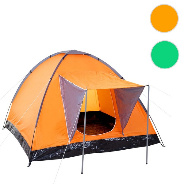 Campingtelt Personers Kuppeltelt Til Camping Orange Telt