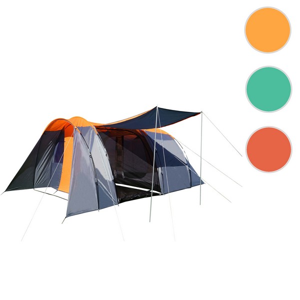 Campingtelt Personers Tunneltelt Til Camping Delbart Orange Telt