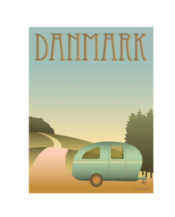Danmark Camping 30x40cm