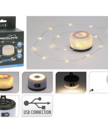 Genopladelig Camping Lampe Med Led Lyskæde