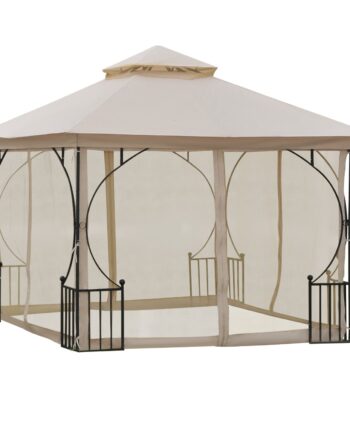 Havepavillon Telt Inklusive Monteringsbeslag Vejrbestandig 295 295 275 Beige  Sort