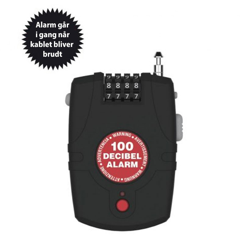 Kabellås Med Alarm Kode