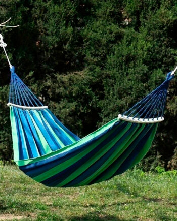 Luksuriøs Hængekøje Blå Stribet Camping Hammock