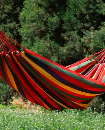 Luksuriøs Hængekøje Rød Stribet Camping Hammock