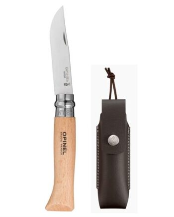 Opinel No8 Stainless Steel Skede Bøg