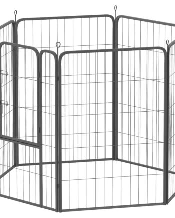 Panels Kraftig Hundegård Med Sikkerhedsdør Indendørs Udendørs Have Camping 100 Høj