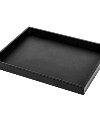 Silwy Metal Serveringsbakke Læderlook