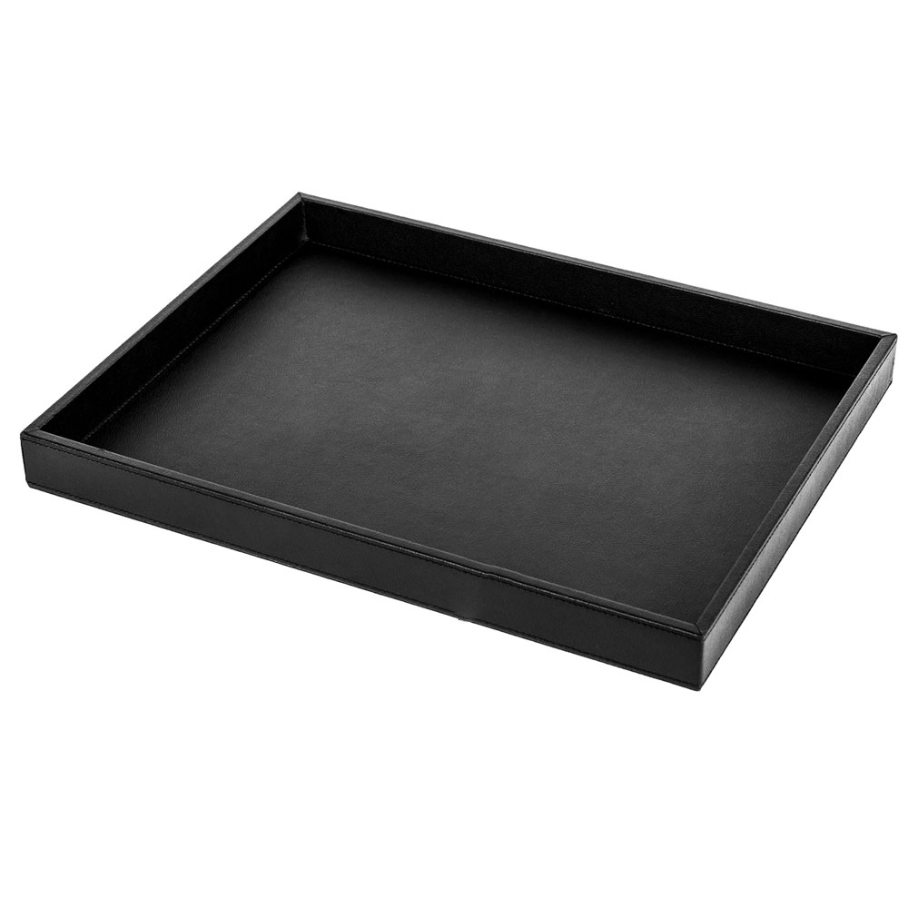 Silwy Metal Serveringsbakke Læderlook